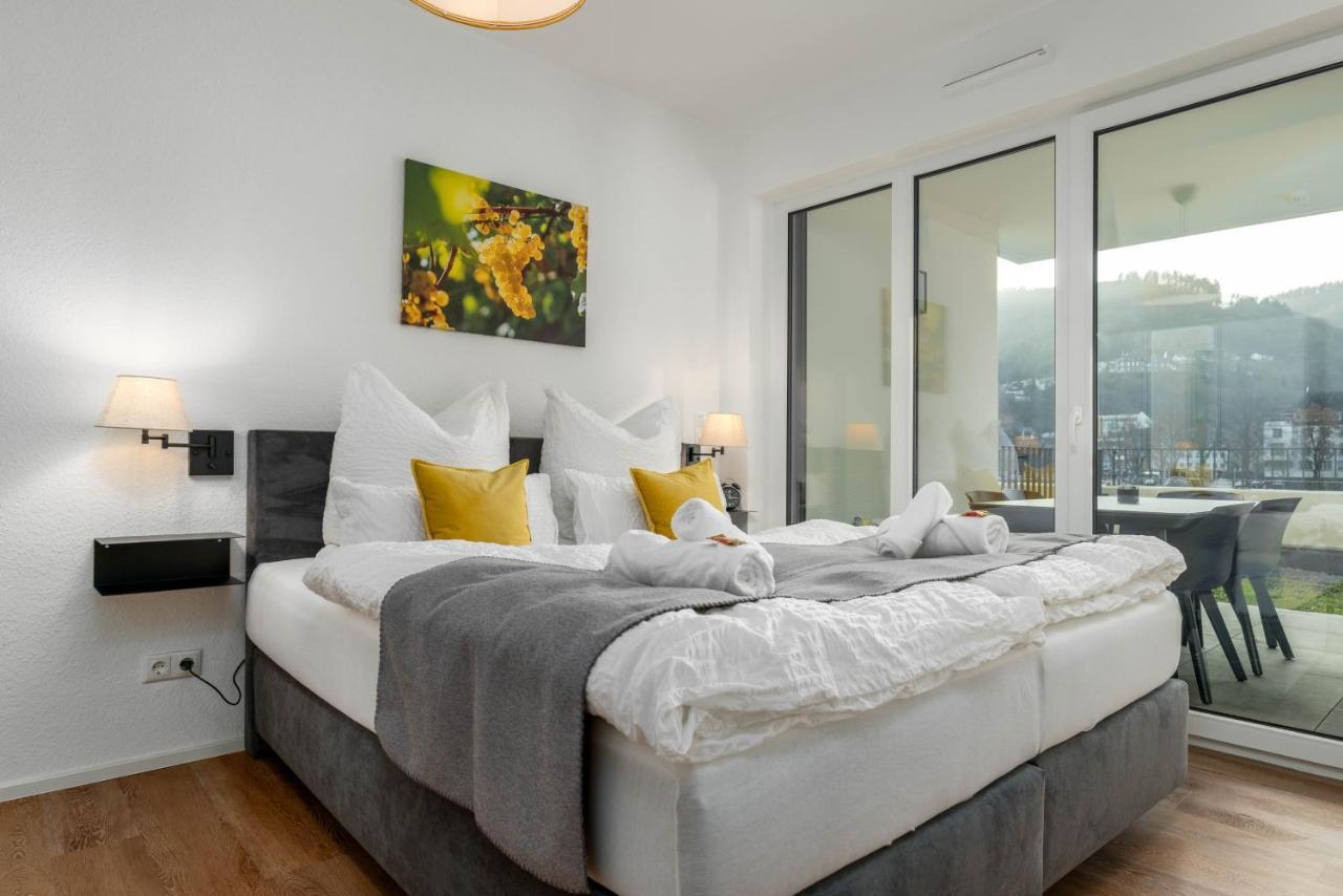 Vivamosel: Appartement Mit Mosel & Burgblick - Balkon - Parken - Aufzug - Fahrradraum Cochem Ngoại thất bức ảnh